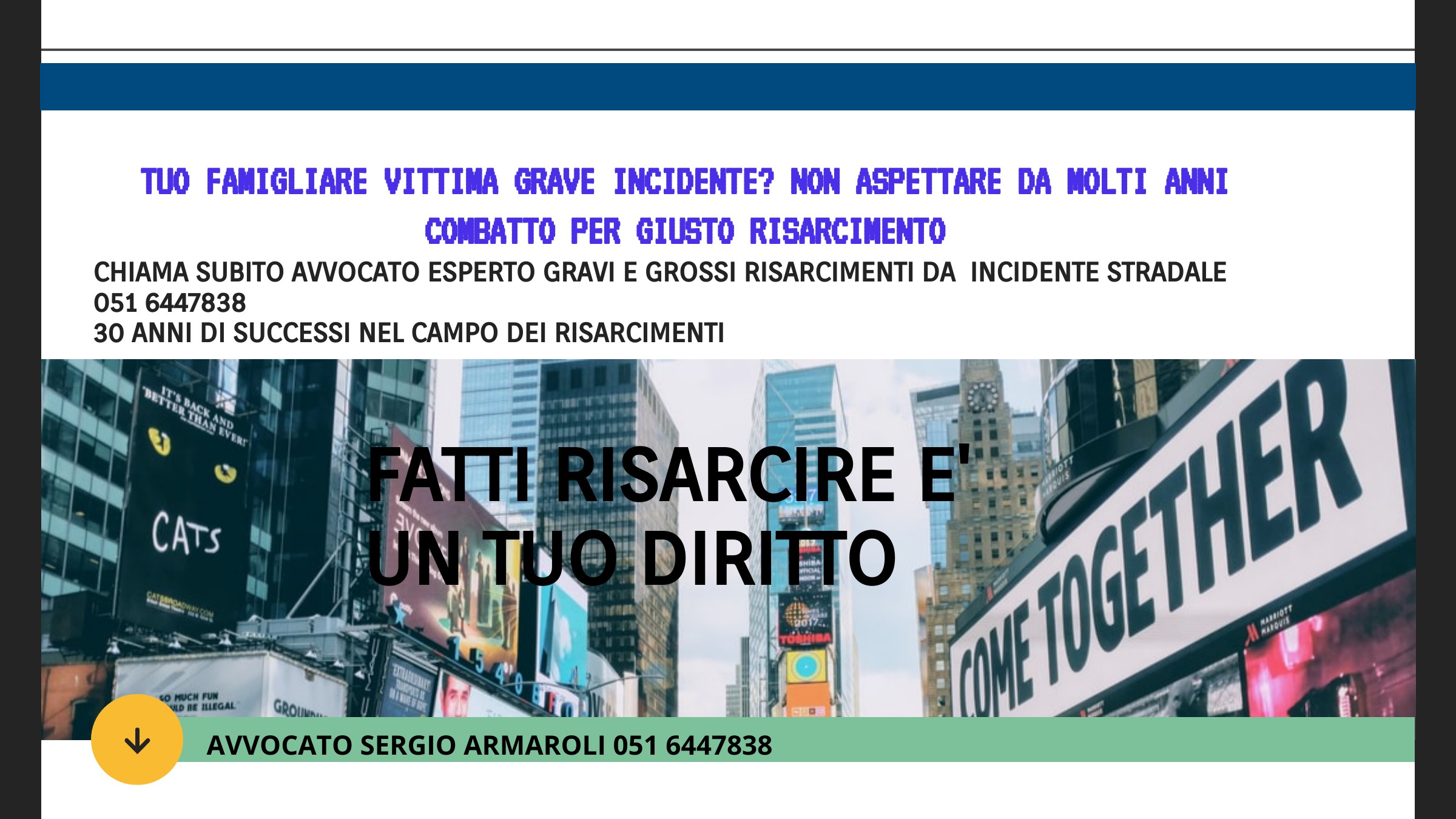 INCIDENTE GRAVI FERITI RISARCIMENTOI